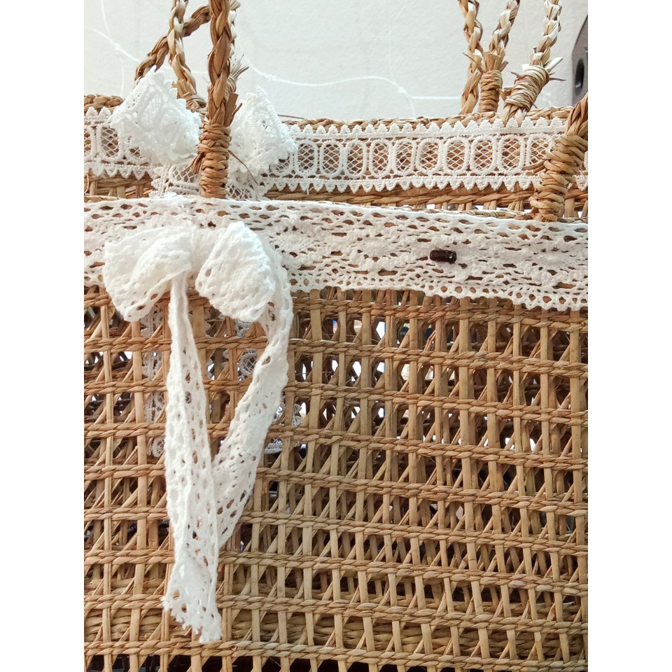 Túi Cói/giỏ cói VINTAGE Phụ Kiện CHỤP ẢNH, Đi Du Lịch, ĐI BIỂN, giỏ cắm Hoa