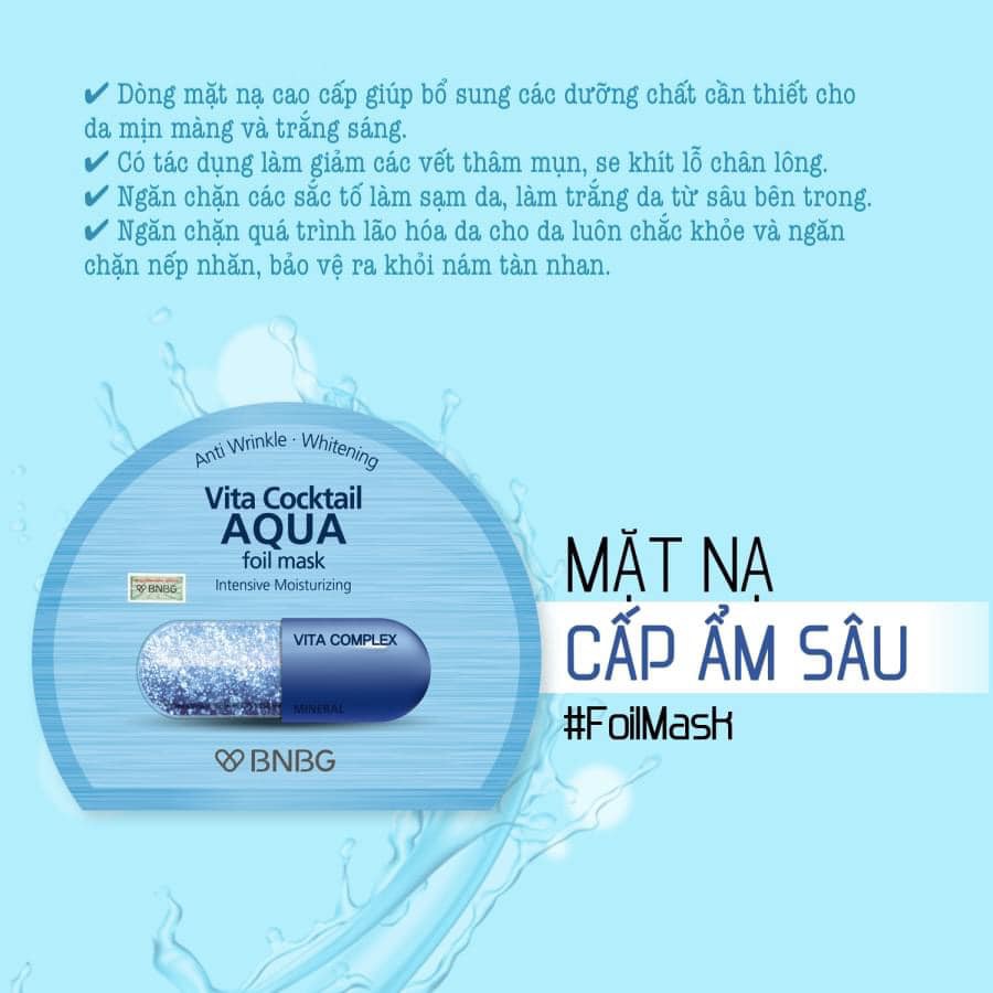 Mặt Nạ BNBG Vita Cocktail Aqua Foil Mask Cấp Ẩm 30ml