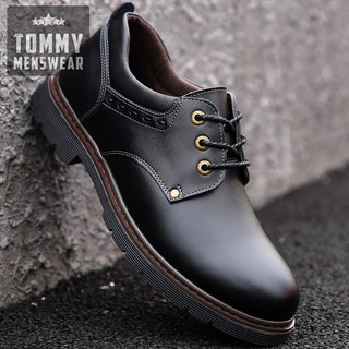 Giày Nam Độn Đế - TẶNG TẤT - Giày Tây Nam Da Bò Chuẩn Men Phong Trần GD84