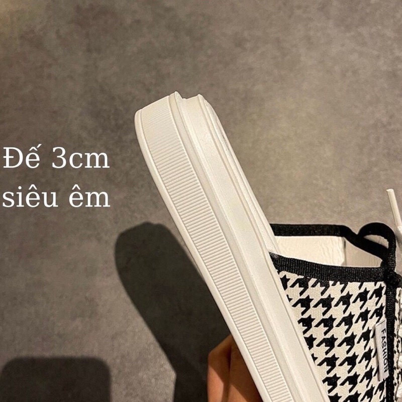 (Ảnh thật ) giày xỏ ngón nữ khoá đây hở ngón đế cao 3cm cực đẹp