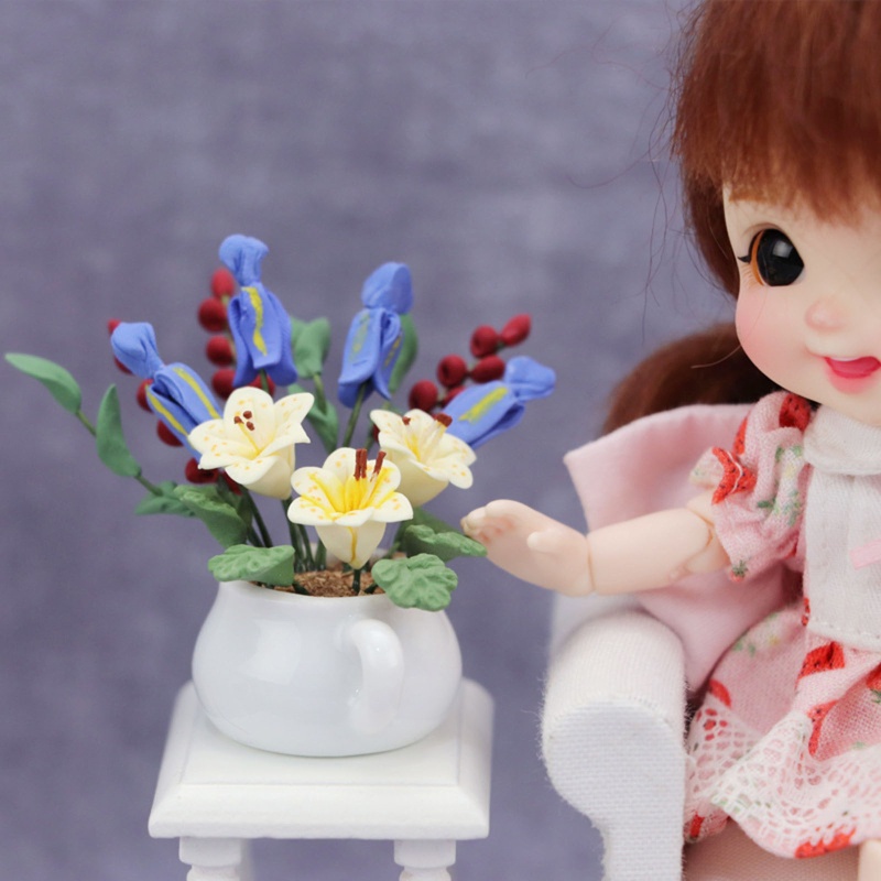 Chậu Cây Bonsai Mini Tỉ Lệ 1 / 12 Dùng Trang Trí Nhà Búp Bê