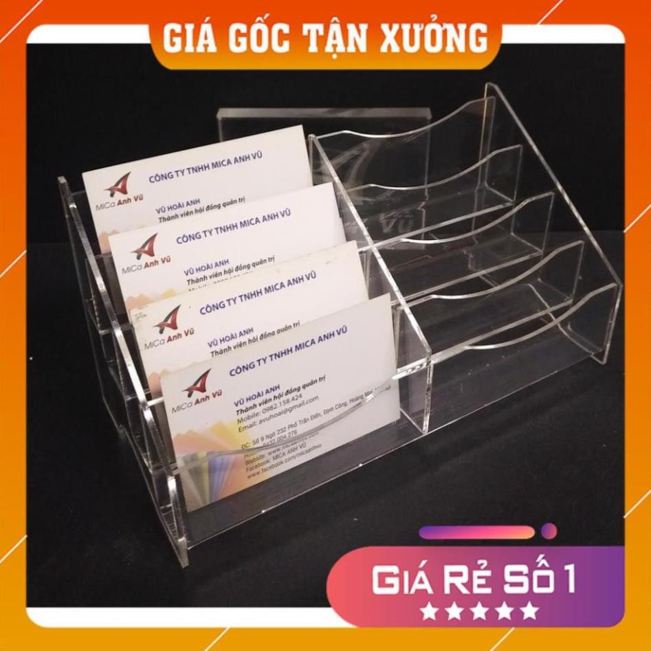 [Mica Việt Nam] [Giá Gốc Tận Xưởng] Bộ 1 Kệ mica đựng card visit 8 ngăn