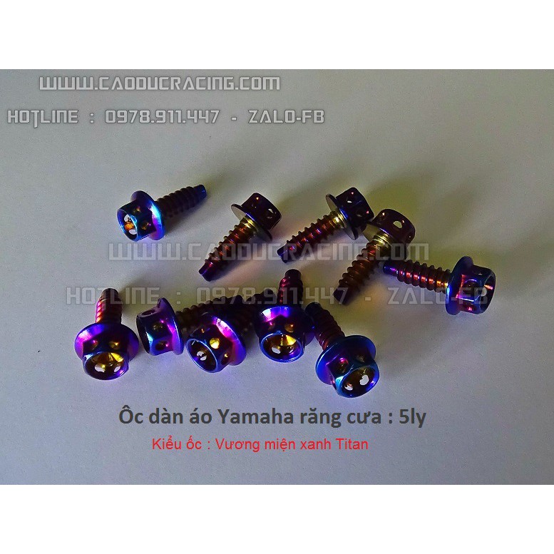 ốc dàn áo ren cưa kiểu vương miện - xanh vàng