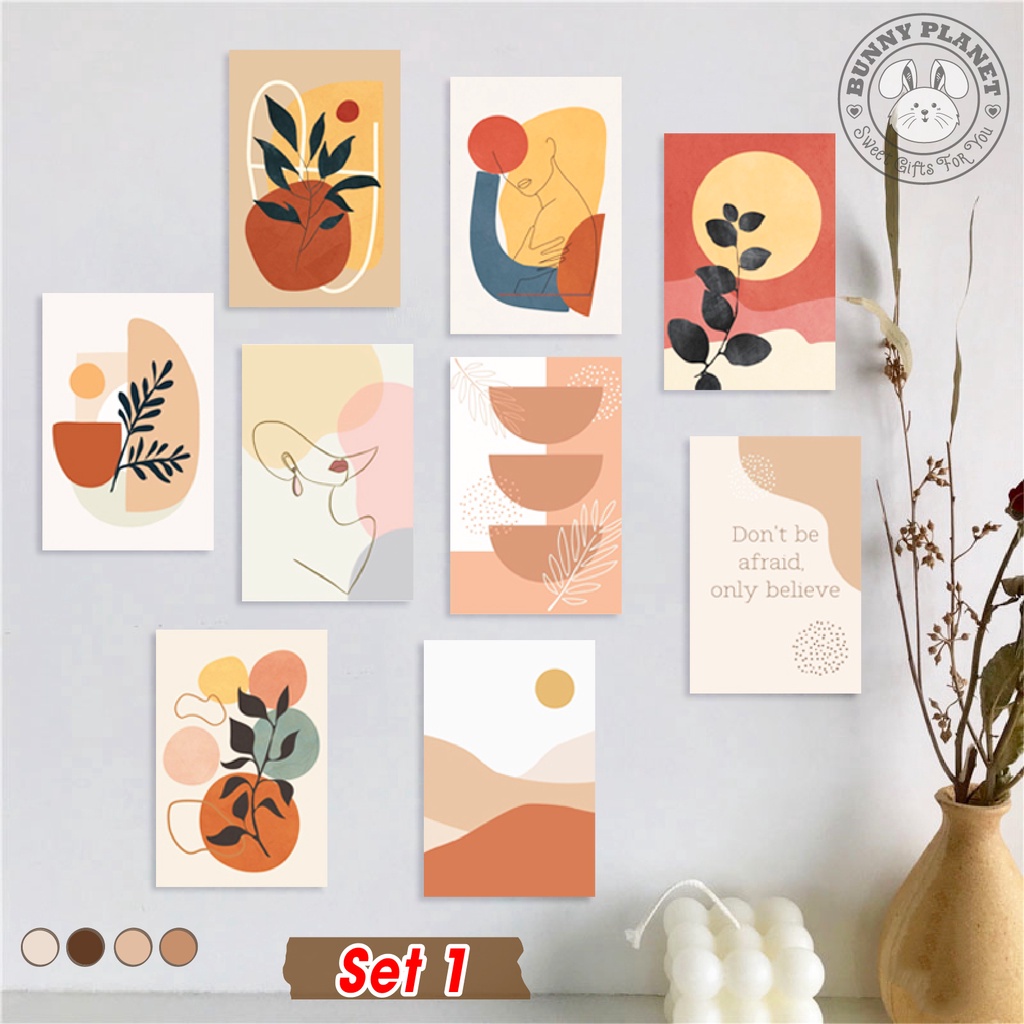 Set 9 Postcard Decor Nghệ Thuật trang trí tường, bàn học - Bưu Thiếp trang trí cực phong cách | Bunny Planet