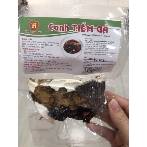 Canh tiềm gà/ gà hạt sen/ sườn heo  Hồng Hùng Tuấn gói 100g