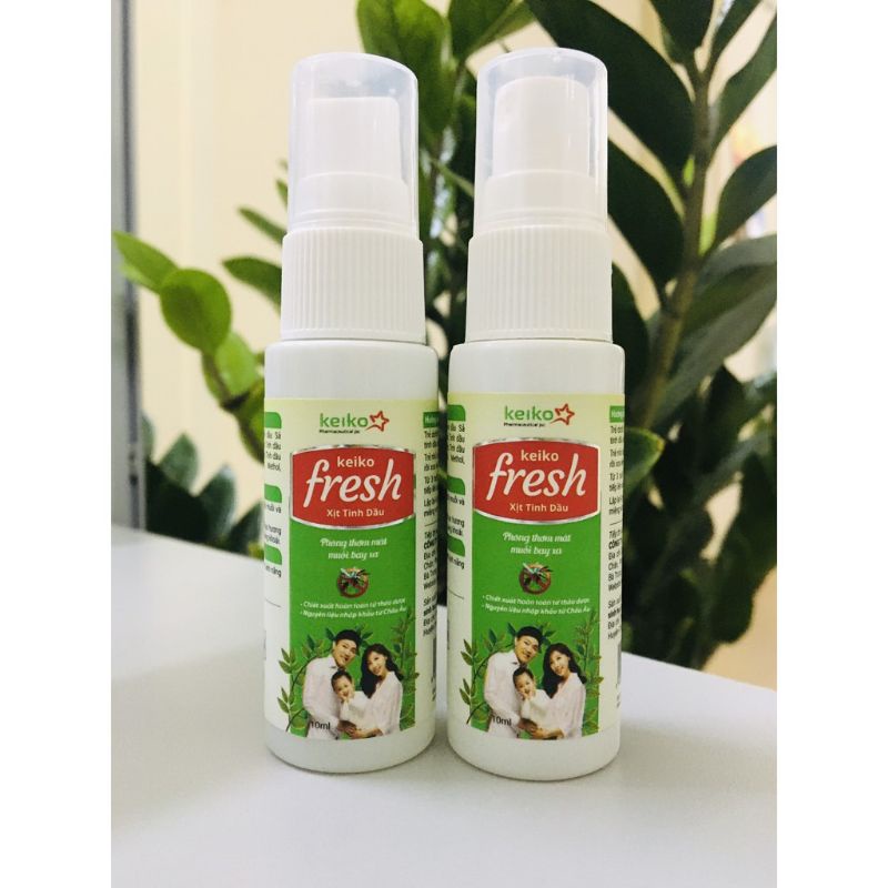 Xịt tinh dầu KEIKO FRESH (150ml/75 ml) Bảo vệ bé và gia đình khỏi muỗi và côn trùng
