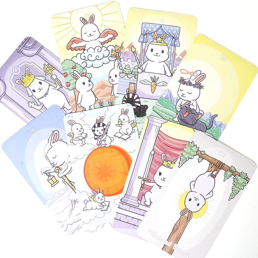 Chubby Bun Tarot Version V2 Rabbit Tarot Cards Rabbit Tarots Hare Deck 78 cards Thailand Tarot