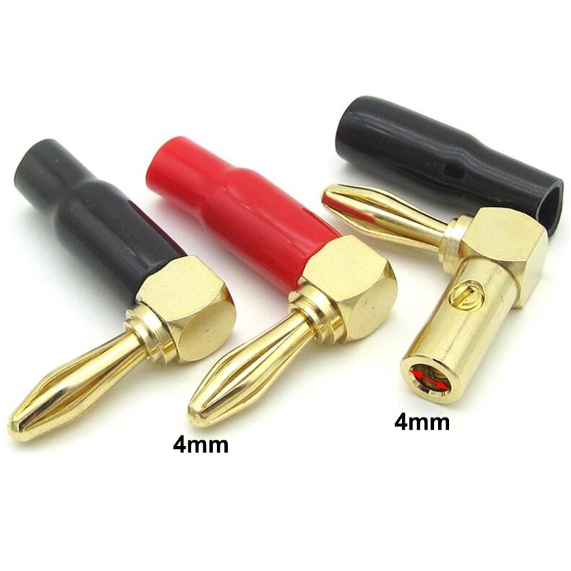 Set 2 Phích Cắm Bắp Chuối 4Mm Mạ Vàng / Đỏ / Đen Chuyên Dụng