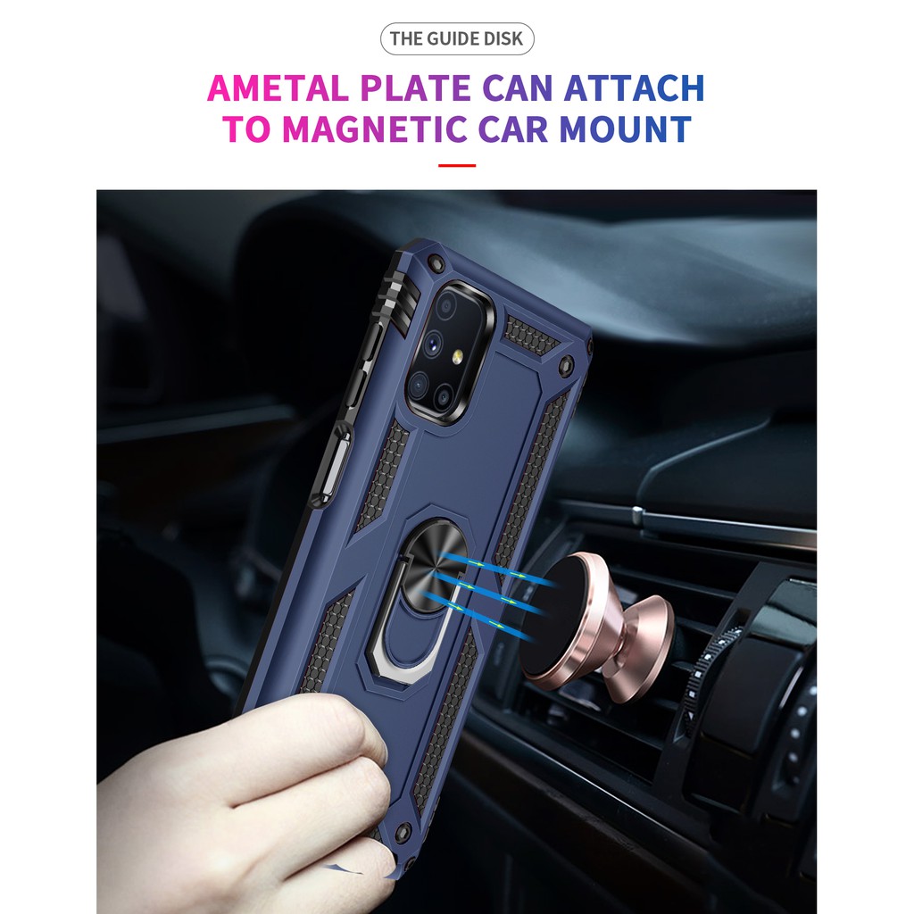 Ốp lưng Samsung M51 🔥 𝐅𝐑𝐄𝐄 𝐒𝐇𝐈𝐏 🔥 Ốp chống sốc 2 lớp kèm nhẫn iring làm giá đỡ cho Samsung Galaxy M51