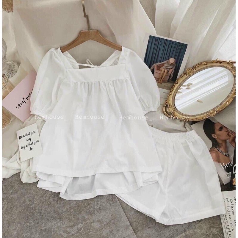 Set Đồ MARCH MALLOW SET thiết kế độc đáo tiểu thư style ullzang form babydoll