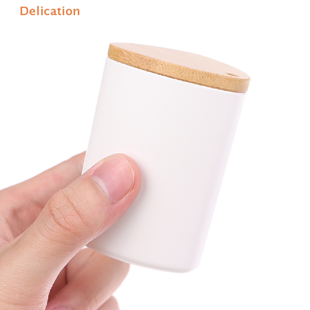 Lọ giữ tăm ELEBUY nắp gỗ thiết kế hiện đại trang trí nội thất