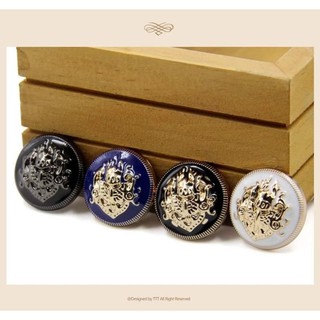 [HỎA TỐC] Nút/Cúc áo khoác áo vest vàng trắng kim loại họa tiết Châu Âu sang trọng