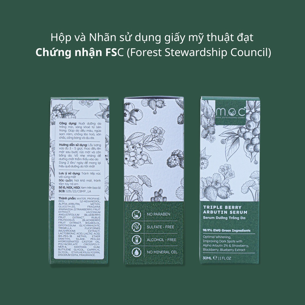 Serum Sáng da mờ thâm ARBUTIN M.O.C