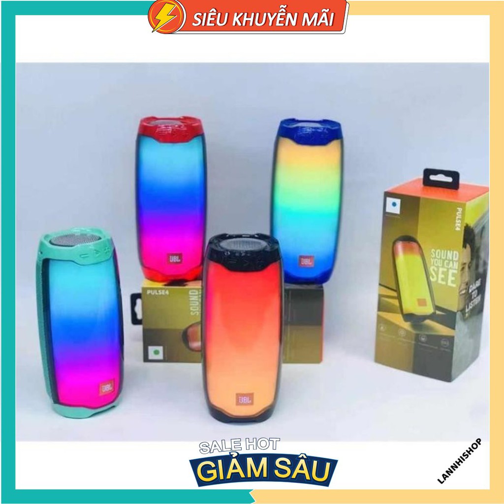 Loa Bluetooth JBL pulse 4 Đèn Led Âm Thanh Chuẩn Bass Căng Đét Hàng Cao Cấp