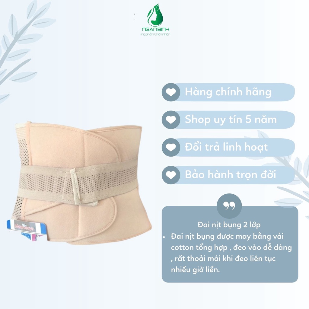 Đai nịt bụng 2 lớp giảm eo cho eo thon gọn, thoải mái