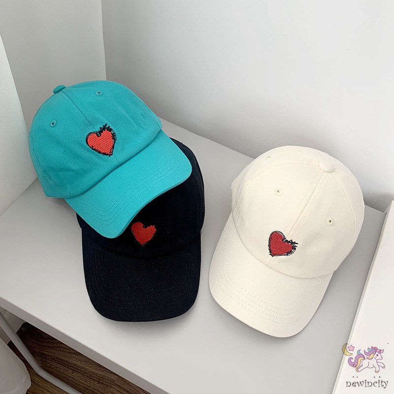 Mũ Lưỡi Trai Hoạ Tiết Hình Trái Tim Phong Cách Hàn Quốc Cho Bé