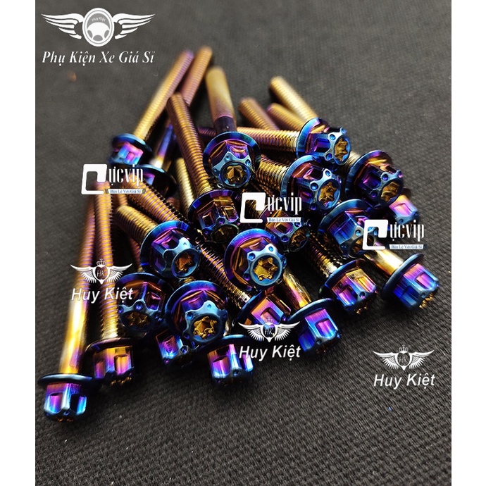 Bộ Ốc Lốc Máy Salaya Inox 304 Xi Titan Cho Win X, Ex, Sonic,Raider, Satria, Sirius,Future, SH, Jupiter, Vision, Dr, Wave
