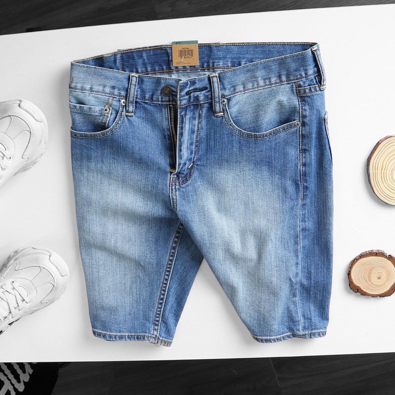 Quần Short Jean Nam levi.s 2 màu thời trang cambodia- jean co giản Hải An Jeans