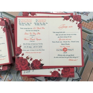 Combo 150 thiệp cưới  có phong bì