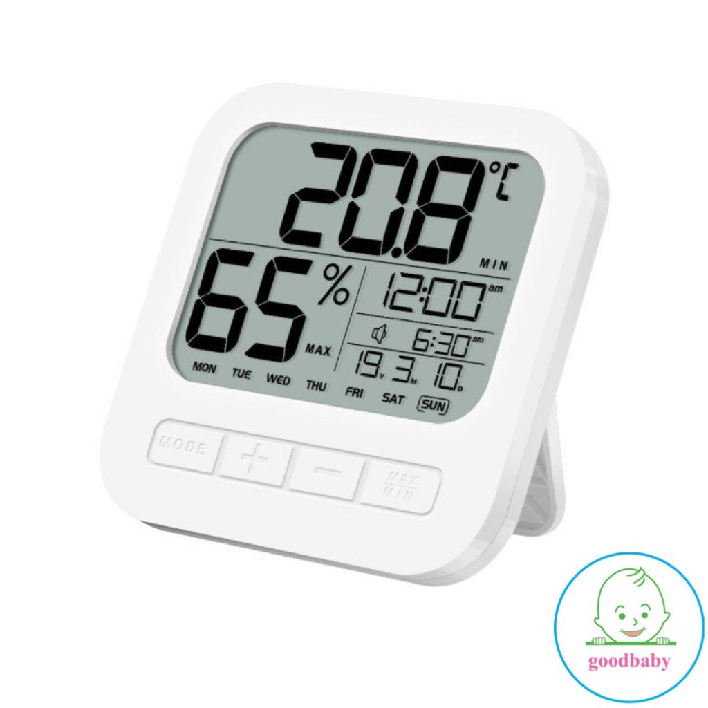 [Mã 267FMCGSALE giảm 8% đơn 500K] Nhiệt Ẩm Kế Điện Tử 3in1 Đo Nhiệt Độ Và Độ Ẩm Phòng Ngủ Cho Bé kèm pin Goodbabyvn
