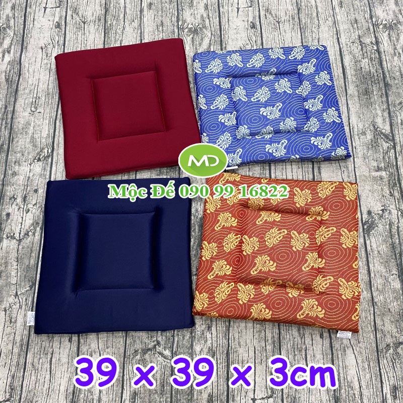 Nệm Ngồi Cafe HIRO 39x39x3cm Đa Năng - Dùng Ngồi Bàn Trà Kiểu Nhật, Ghế Gỗ, Văn Phòng, Salon, Sofa, Ô Tô, Xe Hơi