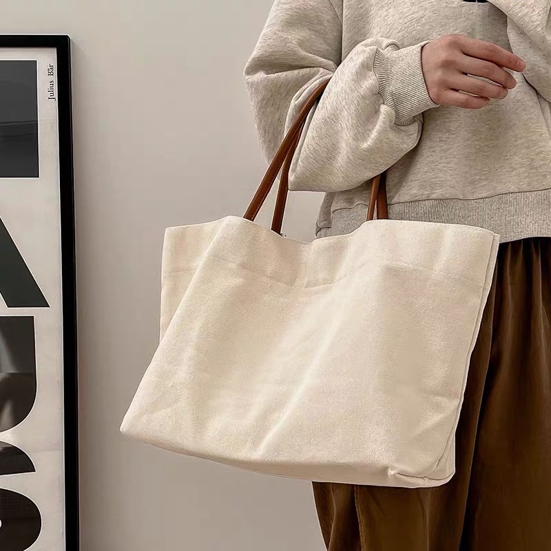 Túi vải xách đơn giản, phong cách Hàn Quốc , phụ kiện chụp ảnh