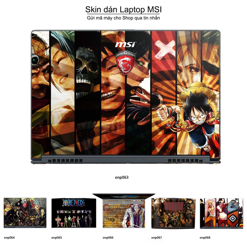 Skin dán Laptop MSI in hình One Piece _nhiều mẫu 4 (inbox mã máy cho Shop)