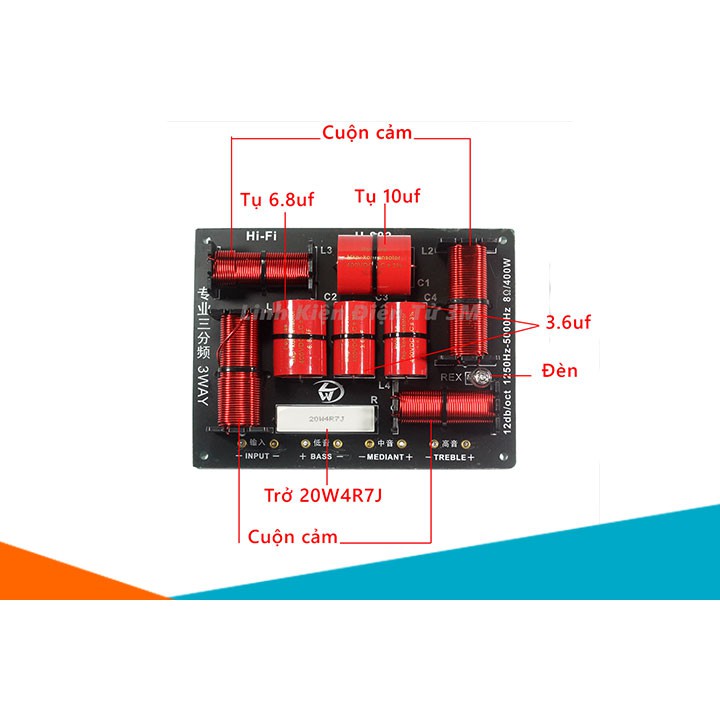 Bo Phân Tần Loa Công Suất Lớn H-883 3 Loa