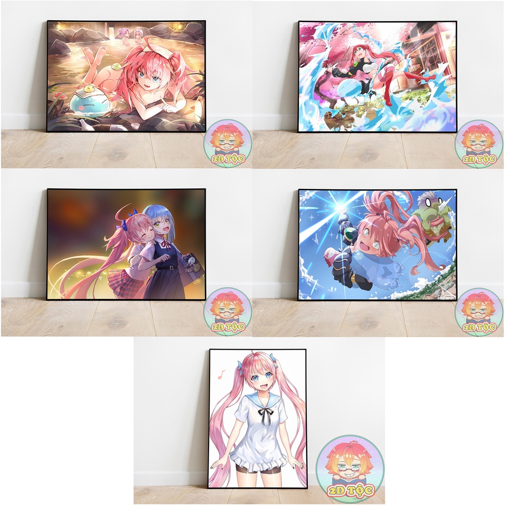 TRANH POSTER A3 MILIM ANIME MANGA CHUYỂN SINH THÀNH SLIME CHẤT LIỆU GIẤY CAO CẤP - 2D TỘC SHOP