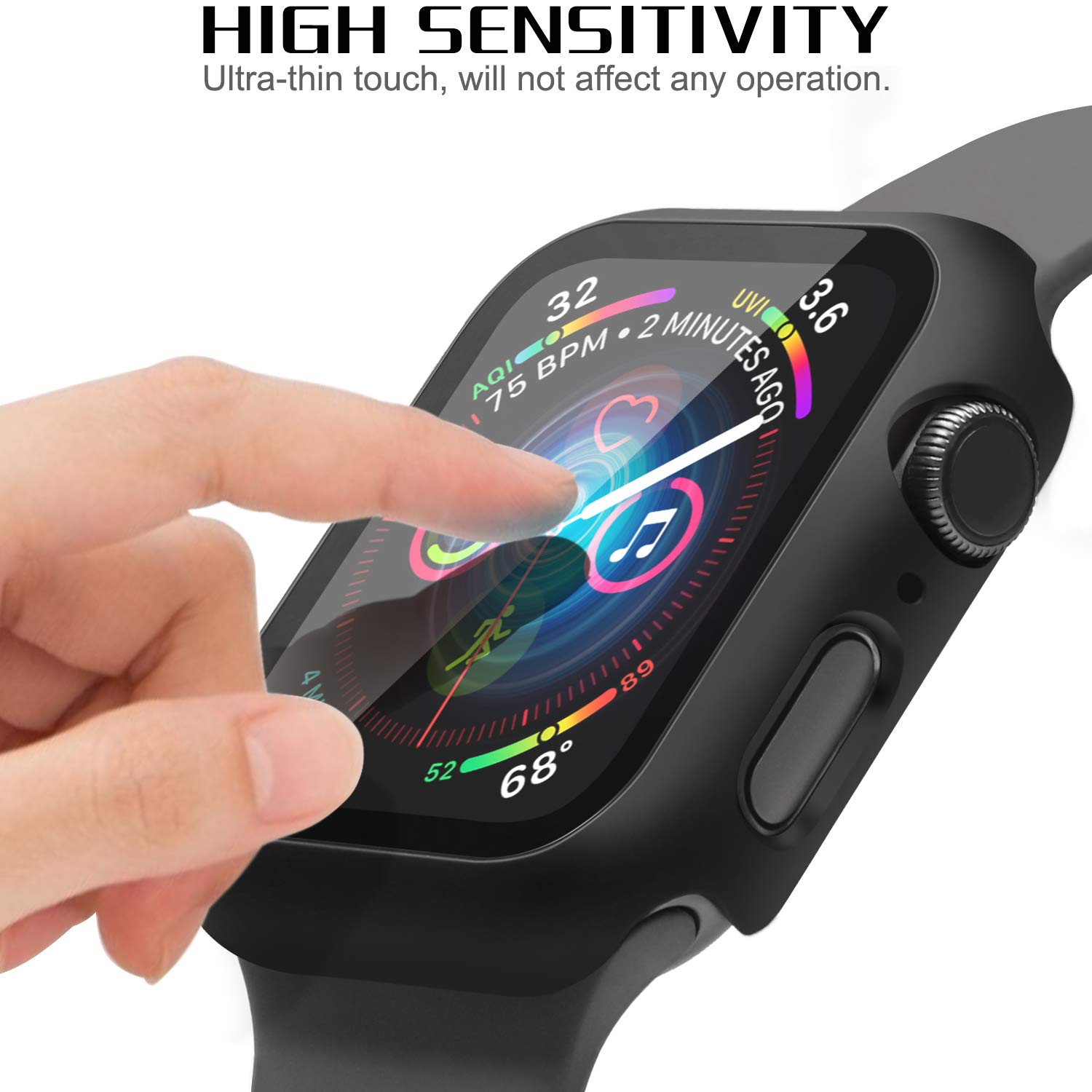 Bộ Dây Đeo Và Kính Cường Lực Cho Đồng Hồ Thông Minh Apple Watch 44mm Iwatch Band 38mm 42mm 40mm Series 5 4 3 2 Apple Watch Band 500 W26 W46