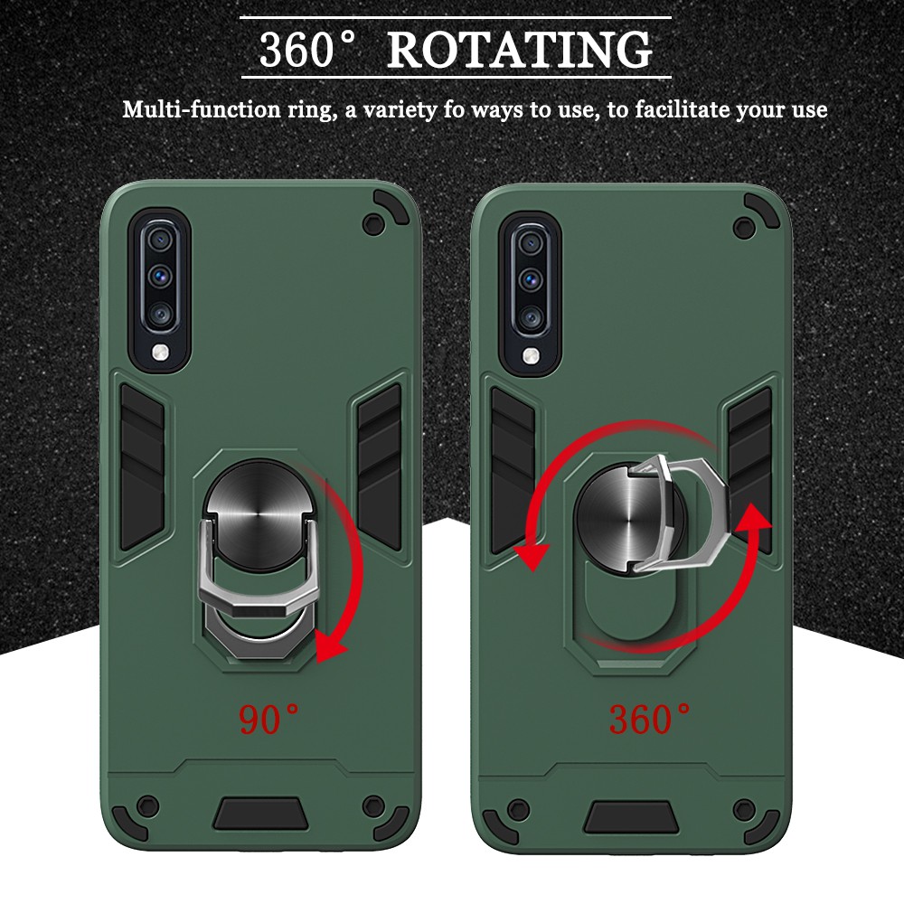 Ốp Điện Thoại Tpu + Pc 2 Trong 1 Có Giá Đỡ Nam Châm Xoay 360 Độ Cho Samsung Galaxy A70 / A70s J2 Core A10s A20s M30s