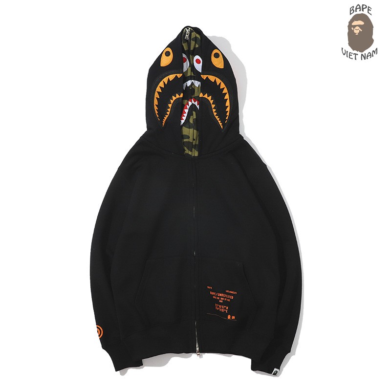 [Ảnh thật + FREESHIP] Jacket Bape Shark x Undefeated 2 mũ fullzip , Áo khoác Hoodie Bape Cá Ngáo | BigBuy360 - bigbuy360.vn