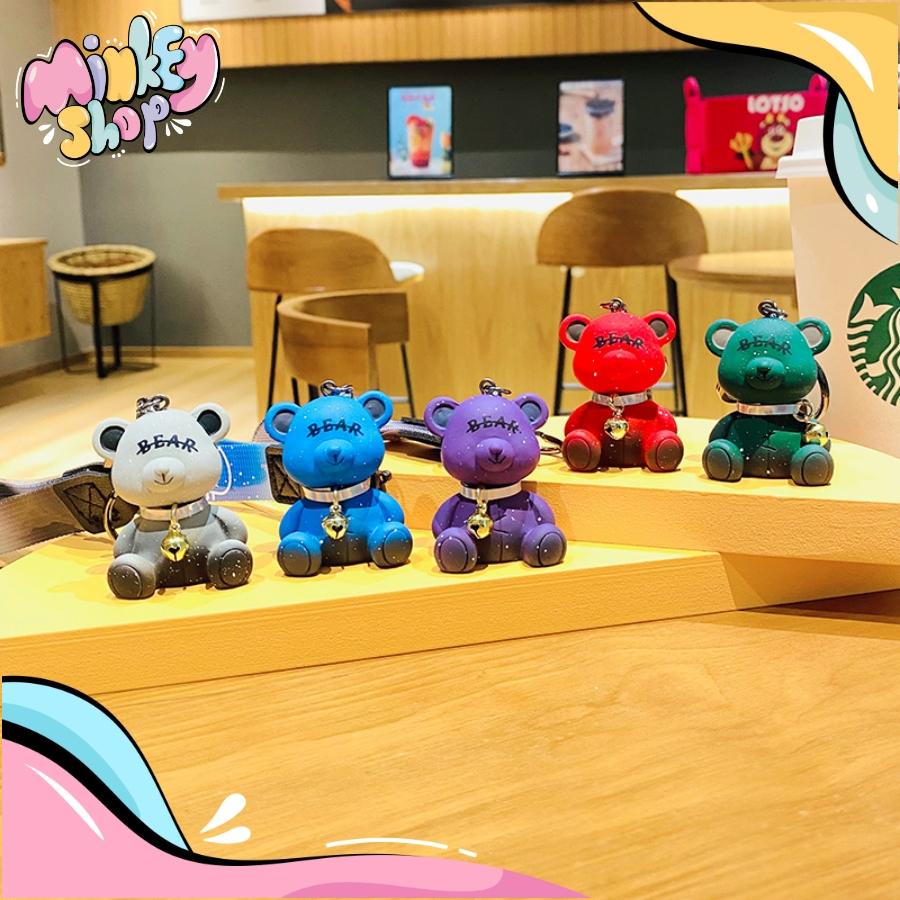 Móc Khóa Gấu Nhám Đáng Yêu Với Nhiều màu sắc Cute Phụ Kiện Túi Xách Balo Cặp Xách Dễ thương 02MKG -MinKey