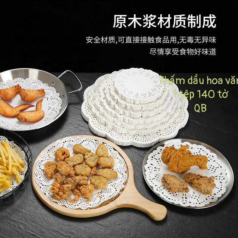 [GIẢM MẠNH]Set Giấy Thấm Dầu Hoa Văn Cao Cấp Giảm Thiểu Tối Đa Dầu Mỡ An Toàn Sức Khỏe.