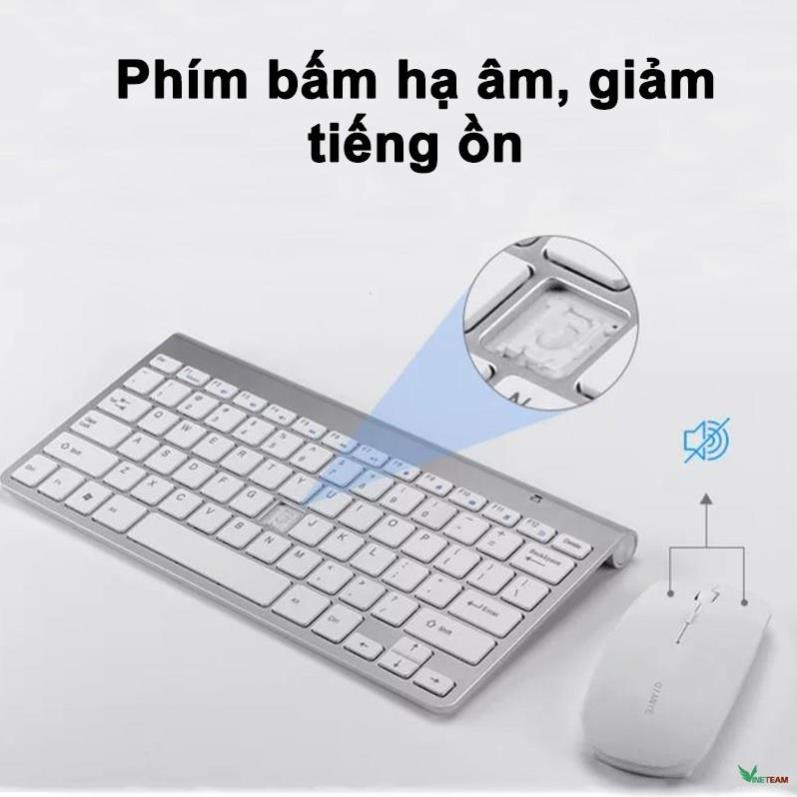 Bàn Phím và Chuột Cắm Chip USB Không Dây Chống Thấm Nước 2.4G dùng cho laptop, máy tính -dc4692