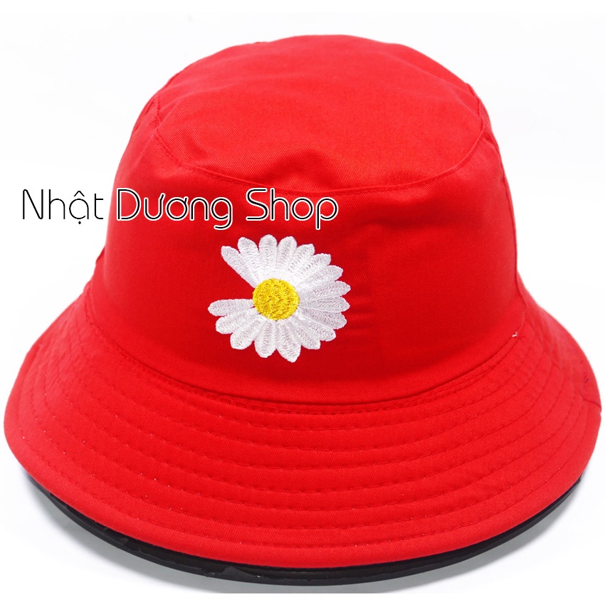 Nón tai bèo Hoa cúc 2 mặt,thêu hình hoa cúc và chữ NY chất liệu Cotton thoáng mát thích hợp cho nam nữ