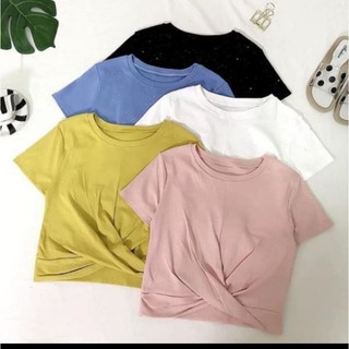 áo xoắn ngực croptop