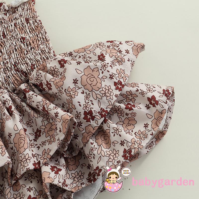 Áo hai dây liền quần kiểu nhún phối dây mỏng hợp thời trang cho bé