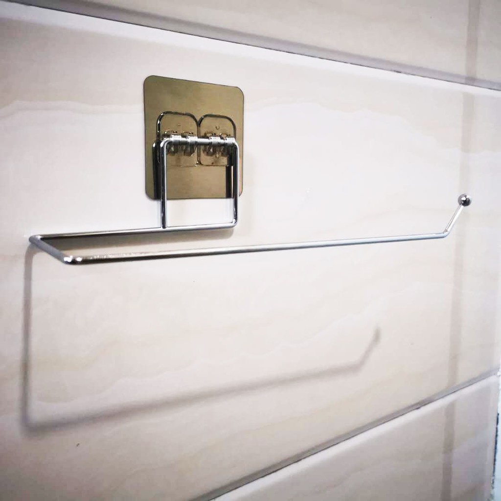 [Tổng Kho Sỉ] Giá Khung Inox 304 Treo Cuộn GIẤY VỆ SINH G8 Kèm Móc Treo Dán Tường