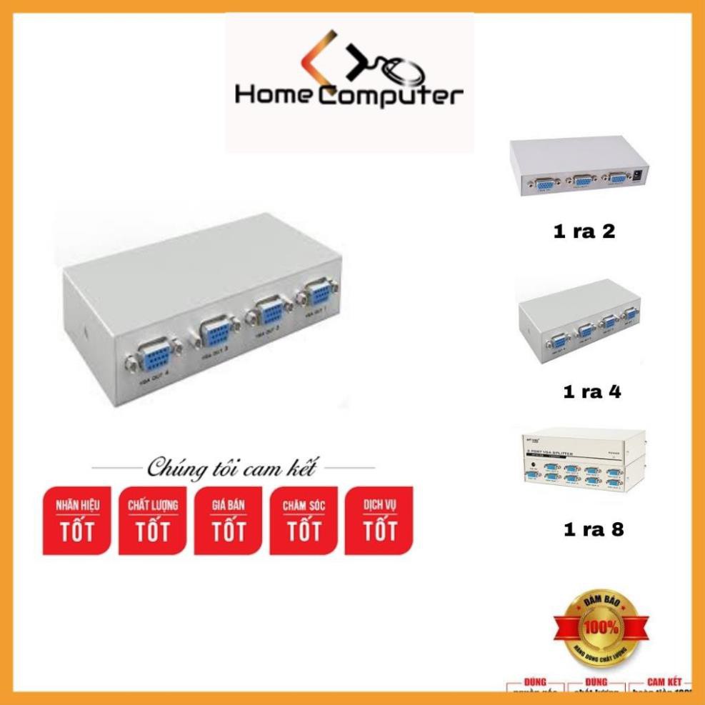 Bộ chia VGA 1 ra 2, 1 ra 4, 1 ra 8 hàng chuẩn chất lượng.Bảo hành 6 tháng - Home Computer