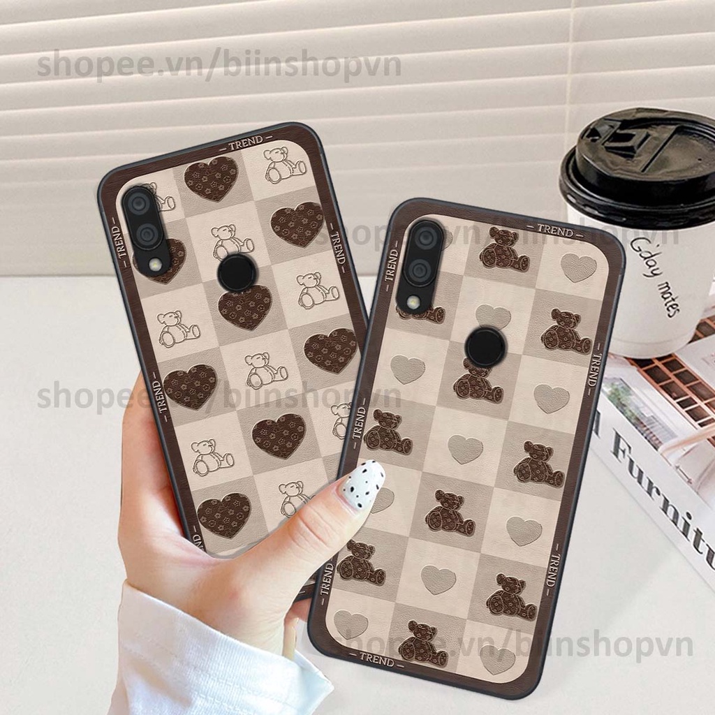 Ốp Xiaomi Redmi 7 caro trái tim nhiều màu sắc, đầy cá tính, khẳng định phong cách