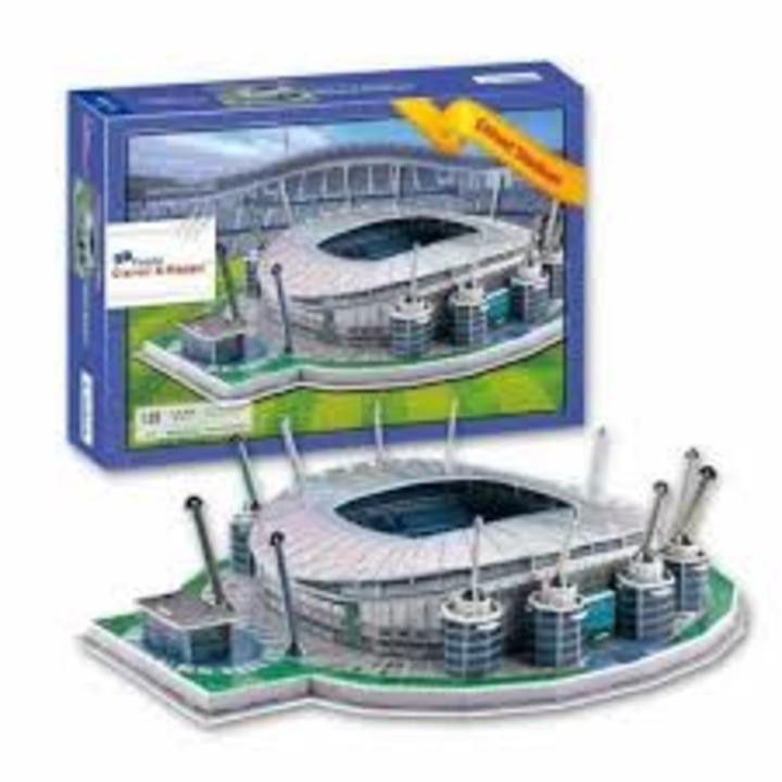Mô hình sân vận động SVĐ Etihad  Manchester City đồ chơi lắp ghép mô hình sân vận động bóng đá Man City giấy 3D