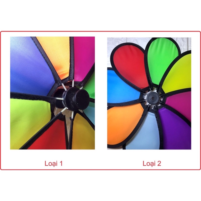 Chong chóng cầu vồng loại 30cm, tặng kèm keo 502 + chong chóng nhỏ