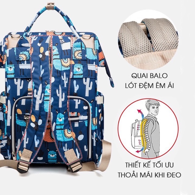 Balo Đựng Đồ Bỉm Sữa Cho Mẹ Và Bé BEIKOU, Balo Bỉm Sữa TG2018