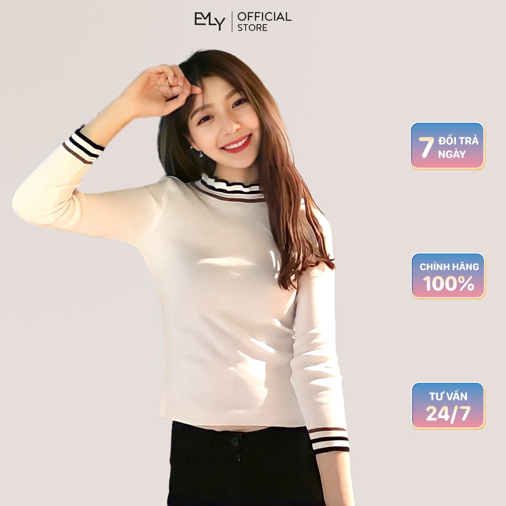 Áo thun gân nữ tay dài Emilyshop