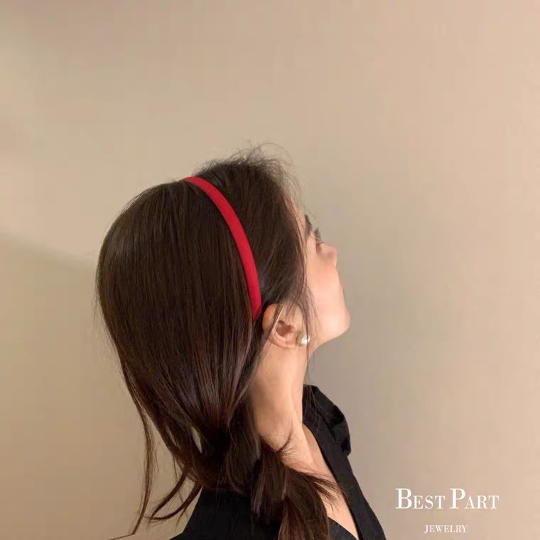 Bờm tóc tiểu thư băng lụa vành nhỏ Ins