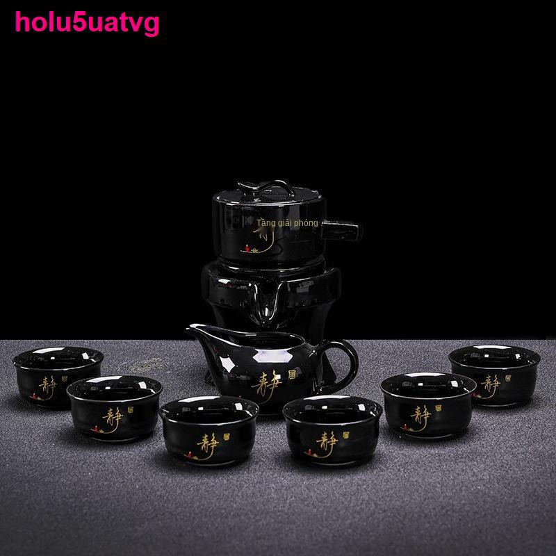 đồ ănLazy Kung Fu Tea Set Trang chủ Văn phòng nhỏ Cuộc họp kiểu Trung Quốc Cối xay đá tự động Bộ ấm trà Gốm sứ