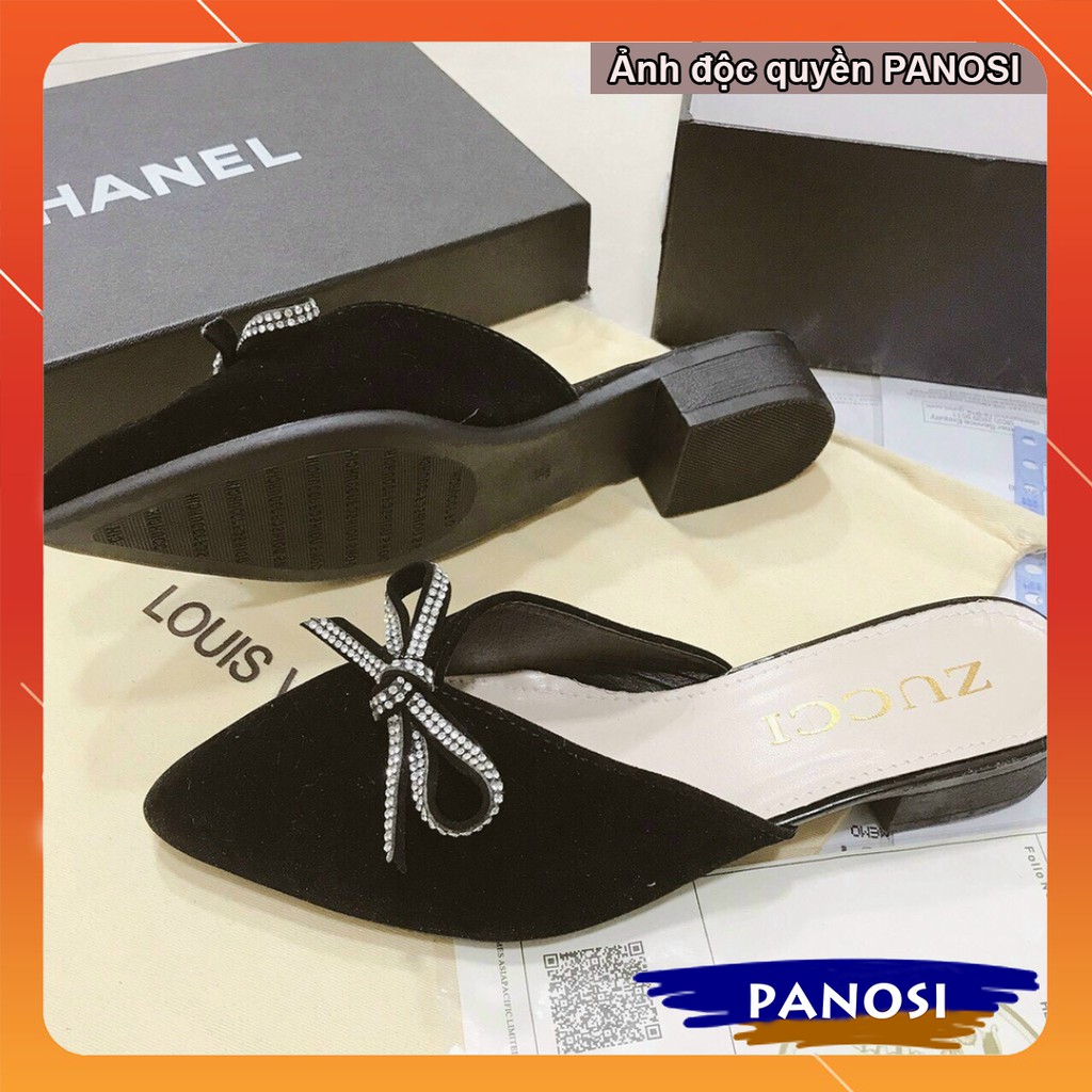 Giày sục nữ hè 2021 đính kèm nơ đá xinh hottrend | BigBuy360 - bigbuy360.vn