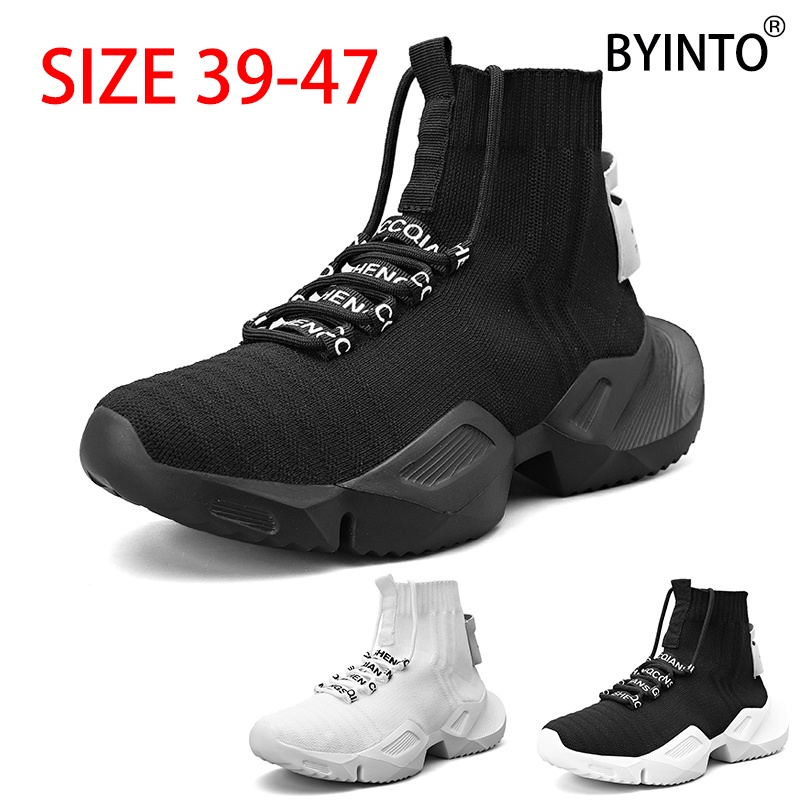 Giày Thể Thao Cổ Cao Phối Lưới Thoáng Khí Thời Trang Cho Nam Size 39-47 2022