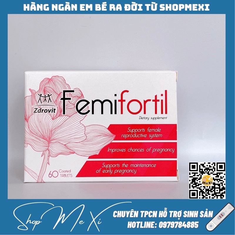 Femifortil - Vitamin Tổng Hợp Giúp Bổ Trứng Tăng Khả Năng Thụ Thai